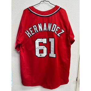 Livan Hernandez Signed Washington Jersey 2x As Size XL Becket Authentic